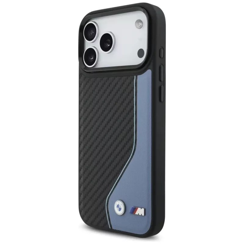 BMW M Carbon Logo MagSafe Case for iPhone 17 Pro Max Blue