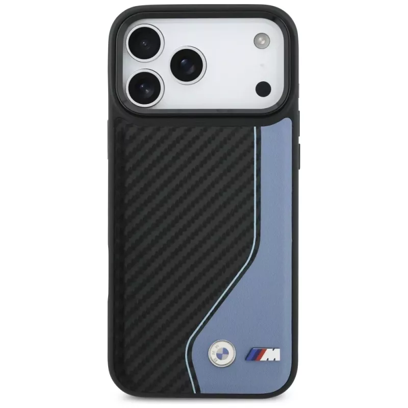 BMW M Carbon Logo MagSafe Case for iPhone 17 Pro Max Blue