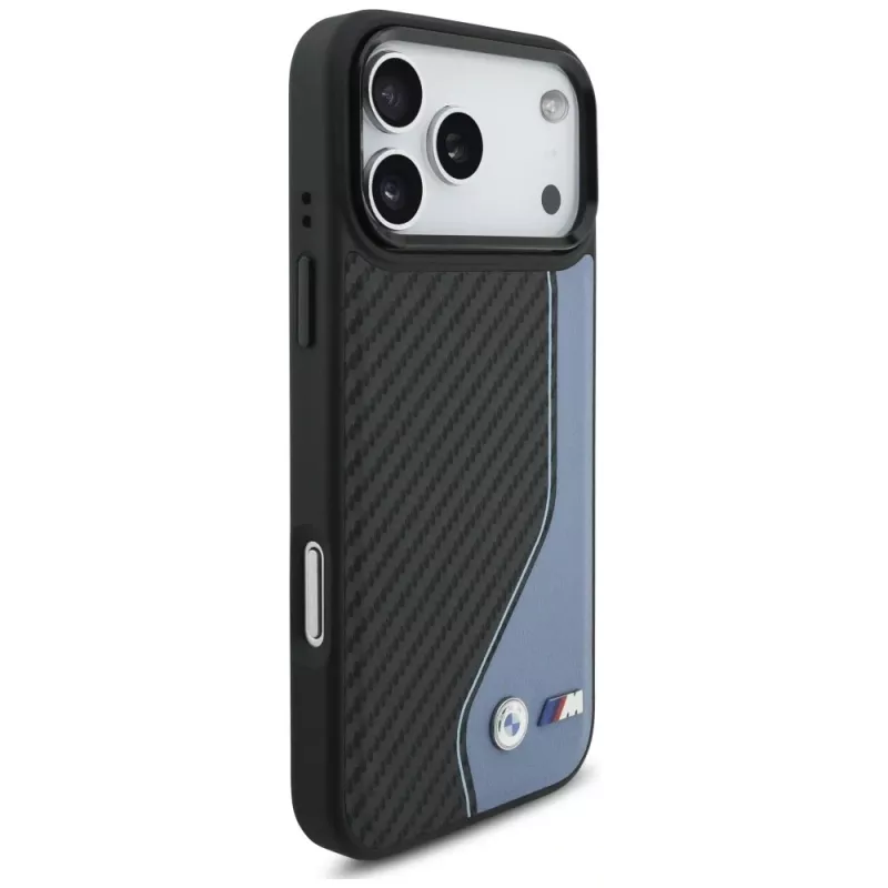 BMW M Carbon Logo MagSafe Case for iPhone 17 Pro Max Blue