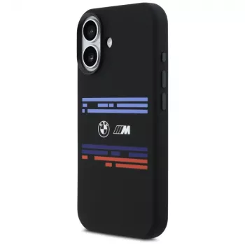 BMW M Silicon Horizontal Line MagSafe ümbris Apple iPhone 17 jaoks, must