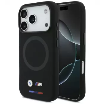 BMW M Silicon Logo MagSafe ümbris Apple iPhone 17 Pro jaoks, must