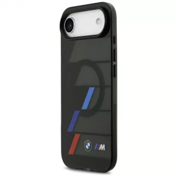 BMW M IML Metal Buttons Tricolor Lines MagSafe ümbris Apple iPhone Airile, must