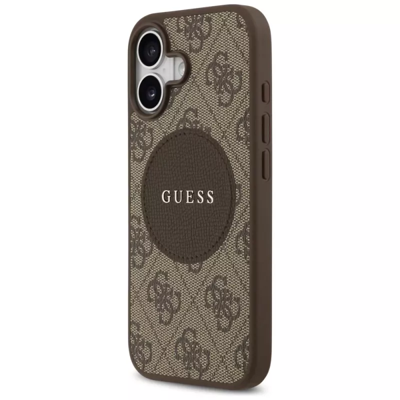 Guess 4G Circle Classic Logo MagSafe Tagakaas Apple iPhone 17 jaoks - Pruun
