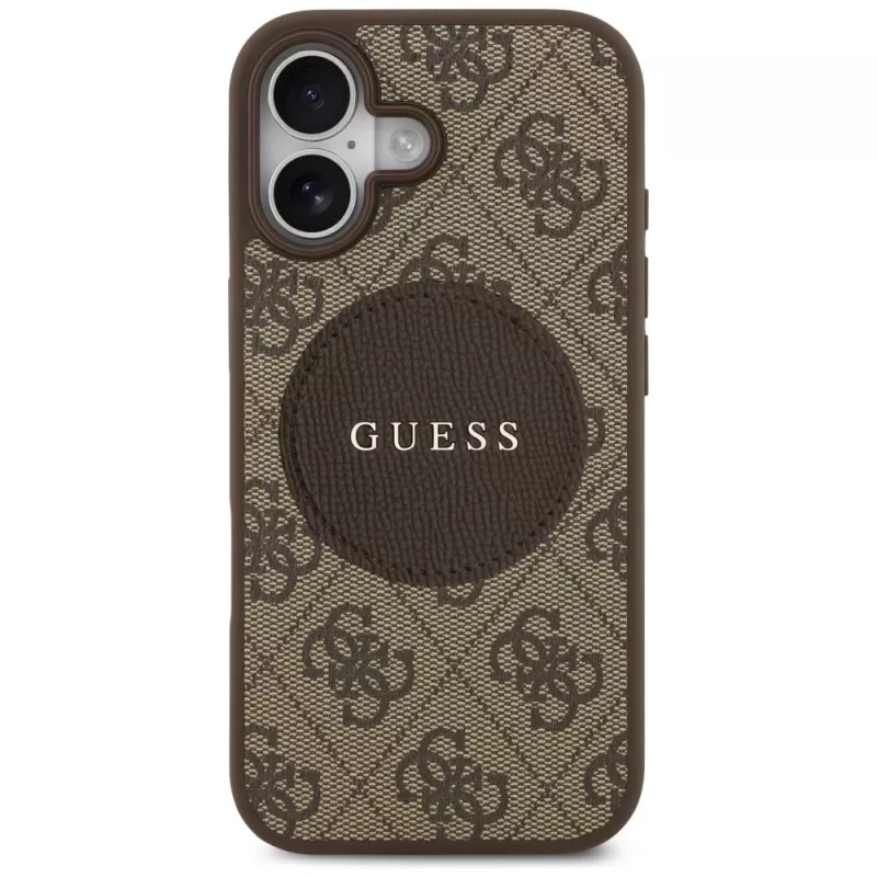 Guess 4G Circle Classic Logo MagSafe Tagakaas Apple iPhone 17 jaoks - Pruun