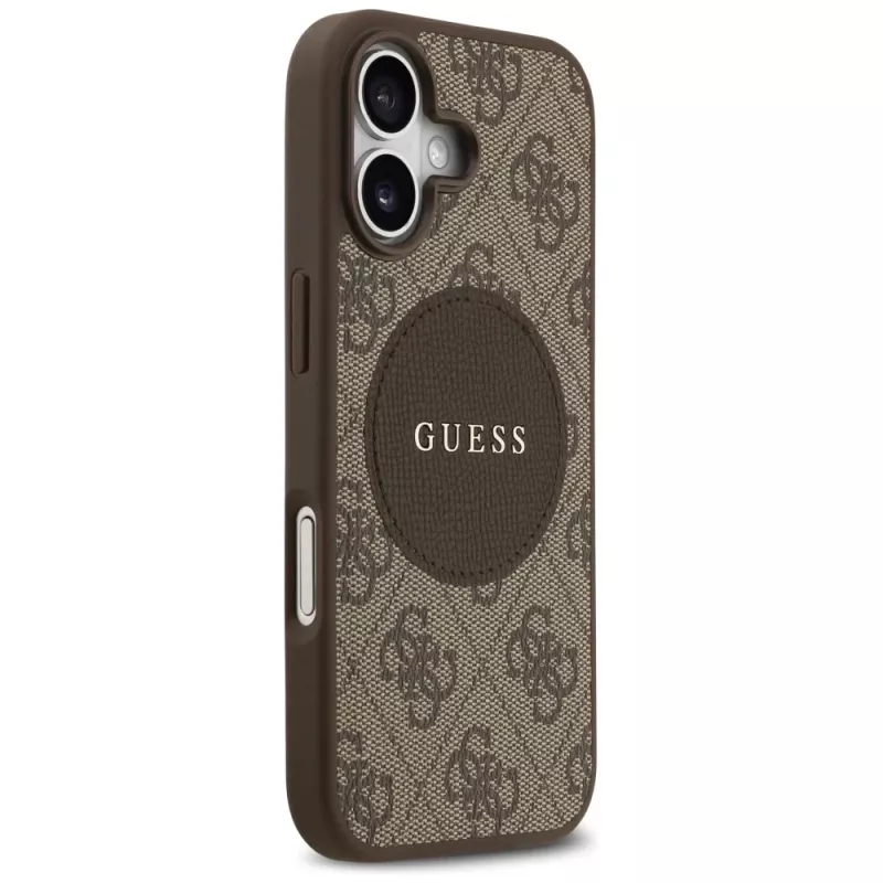 Guess 4G Circle Classic Logo MagSafe Tagakaas Apple iPhone 17 jaoks - Pruun