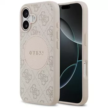 Guess 4G Circle Classic Logo MagSafe Case for iPhone 17 - Roosa