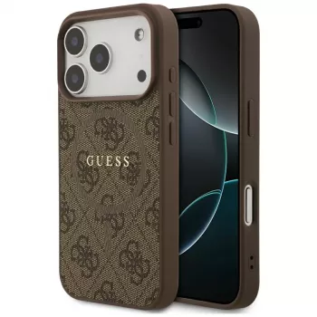 Guess 4G Ring Classic Logo MagSafe Tagakaas Apple iPhone 17 Pro jaoks, Pruun
