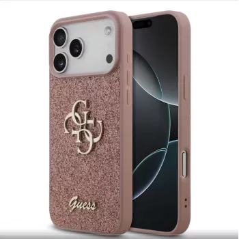 Guess Fixed Glitter Big 4G ümbris iPhone 17 Pro Max (roosa)