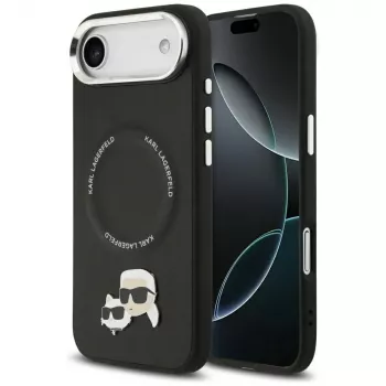 KARL LAGERFELD Karl & Choupette Pins MagSafe Case for iPhone Air, Black