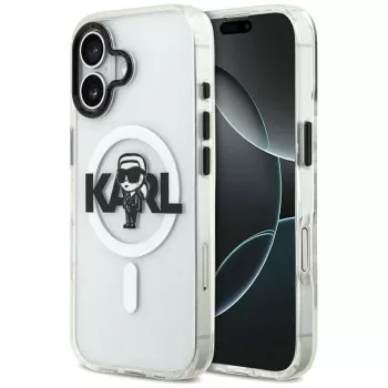 KARL LAGERFELD IML Karl Sketch Logo MagSafe ümbris Apple iPhone 17 jaoks, läbipaistev