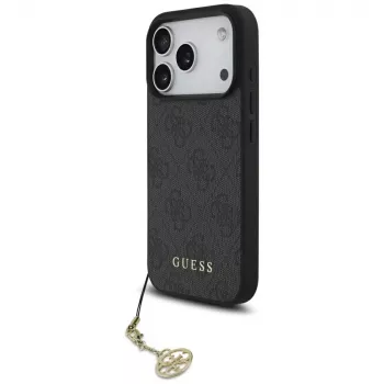 Guess 4G Charms Collection MagSafe Case for Apple iPhone 17 Pro, Black
