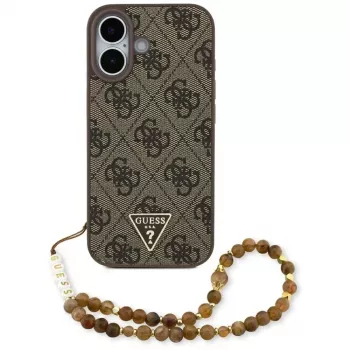 Guess 4G Strap Triangle Logo MagSafe Case for iPhone 17 Brown