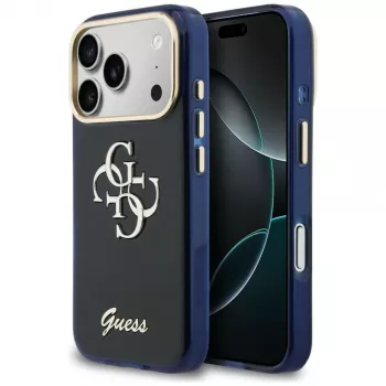 Guess IML 4G Script Metal Case for Apple iPhone 17 Pro Max - Blue