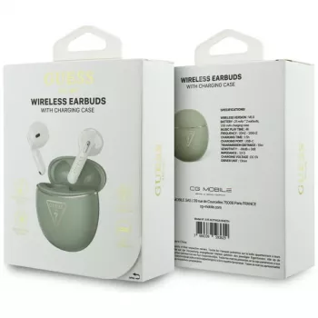 Guess Gold Line Triangle TWS Bluetooth kõrvaklapid laadimiskarbiga (Khaki)