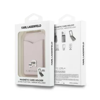 Karl Lagerfeld Stand Mirror MagSafe Wallet Pink