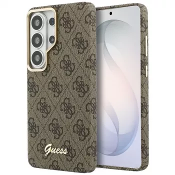 Guess 4G Script MagSafe Case for Samsung Galaxy S26 Ultra (Brown)