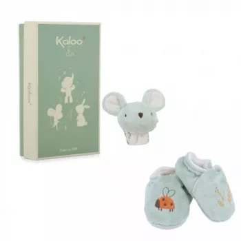 Kaloo 2-in-1 Kingikomplekt Hiir (Kõristi + Papud) Petites Chansons kollektsioon