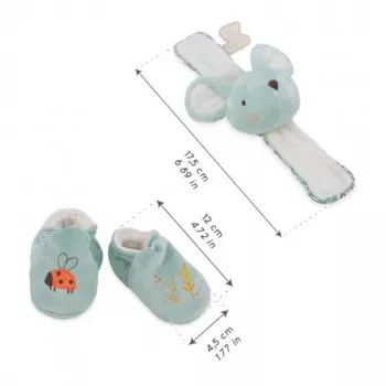 Kaloo 2-in-1 Kingikomplekt Hiir (Kõristi + Papud) Petites Chansons kollektsioon