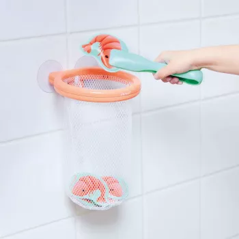 Janod Shrimp Catcher Hand Net - Puidust Käepide, Sinine Võrk - Looduse Avastamise Mänguasi Lastele 3+