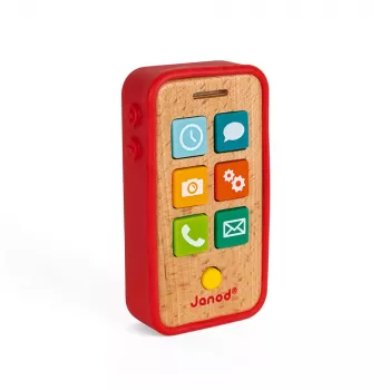 Janod Wooden Toy Telephone with Sounds J05334