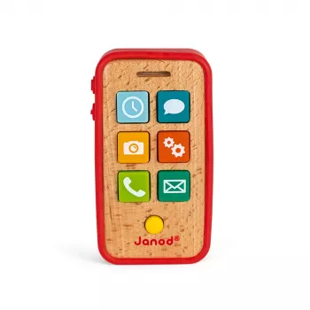 Janod Wooden Toy Telephone with Sounds J05334