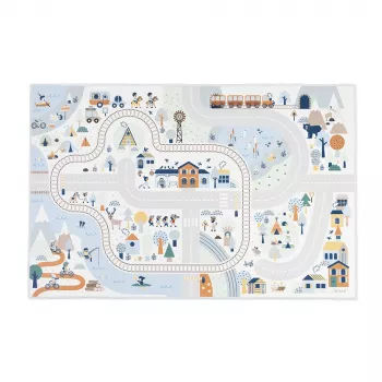 Janod Cross Roads Mountains Playmat with Road