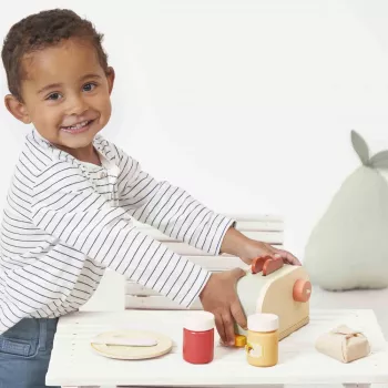 Janod Wooden Breakfast Set with Toaster and 12 Accessories Shiny Grandma 3+