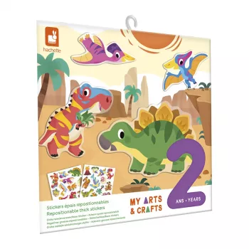 Janod My Arts & Crafts Dinosauruste korduvkasutatav kleebisekomplekt väikelastele 2+
