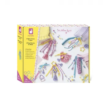 Janod DIY Bag Charm Creative Kit võtmehoidjate jaoks, vildist meisterdamine, vanus 7+