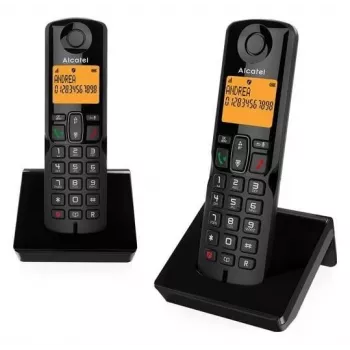 Alcatel S280 DUO juhtmeta DECT telefon vastuvõtjaga - 2 toru, must