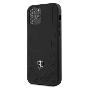 Ferrari FEOGOHCP12MBK Off Track Perforeeritud Kõva Kest iPhone 12 / 12 Pro 6,1 tolli jaoks - Must