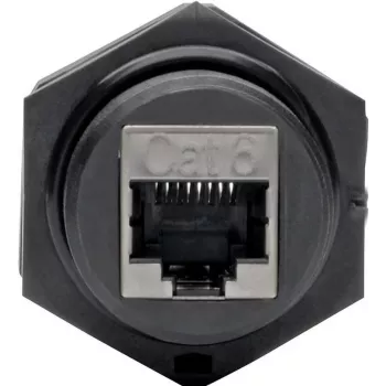 Eaton Tripp Lite N206-BC01-IND RJ45 Bulkhead Coupler Cat5/Cat6 Female to Female Shielded Industrial IP68 Dust Cap TAA