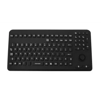 GETT InduKey InduProof Advanced TKG-104-MB-IP68-VESA-BLACK Tööstuslik klaviatuur, 104 klahvi, IP68, VESA kinnitus, USB, must