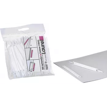 LAUREL Easy Clip klamberribad valged lühikesed 100 tk