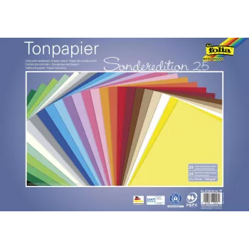 Folia Special Edition ehituspaber 25 erinevat värvi 130 g/m² 25 lehte A4