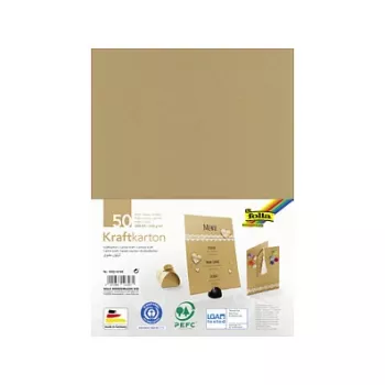 Folia Kraft Papp Pruun 230 g/m² 50 Lehte - A4