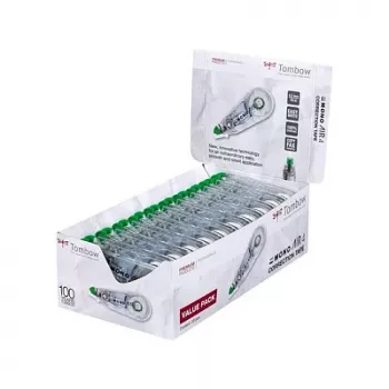 Tombow CT-CA4-20 MONO CA parandusrull - valge lint 10 m x 4,2 mm - roheline/läbipaistev jaotur - 20 tk