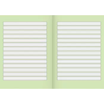 BRUNNEN Schulheft Recycling A4 Lineatur 2 Lined with Margin 16 Sheets Green