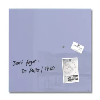 SIGEL Artverum Klaasist Magnetlaud 48 x 48 cm Lavendel GL119