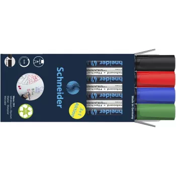 Schneider Maxx 293 Whiteboard ja Flipchart Marker Assorteeritud Värvid 2,0 - 5,0 mm, 4-pakk