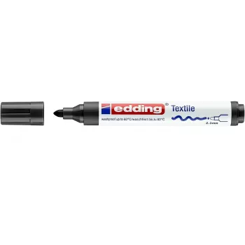 EDDING 4500 Tekstiilimarker Must Ümmargune Ots 2-3 mm Püsiv Läbipaistmatu Veepõhine Pigmenttint 1 Tükk