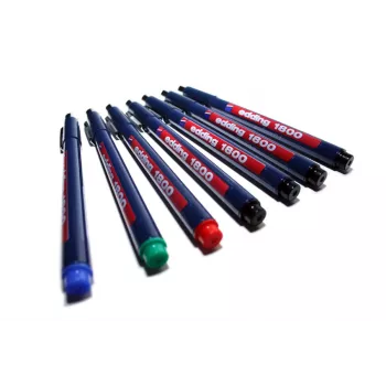 EDDING 1800 Profipen Finelineri pliiats - must - 0,35 mm - metallraam