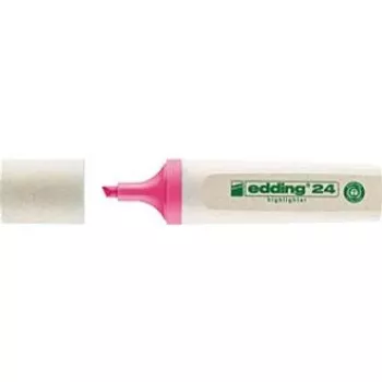 EDDING EcoLine 24 Highlighter - Pink - 10 Pieces - 2-5 mm Chisel Nib - Water-Based Ink - 90% Recycled Plastic