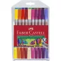 FABER-CASTELL Duo Kiudpliiatsid - Püsivad - Erksad Värvid - Veepõhine Tint - Peen Ots (20 tk pakk)