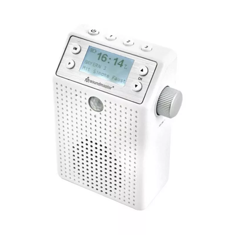 Soundmaster DAB60WE Pistikuraadio DAB+, FM, Bluetooth, USB käed-vabad funktsioon, veekindel, valge