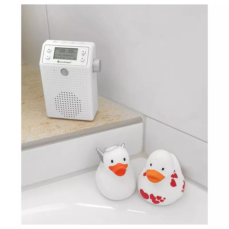 Soundmaster DAB60WE Pistikuraadio DAB+, FM, Bluetooth, USB käed-vabad funktsioon, veekindel, valge