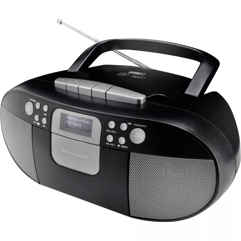 Soundmaster SCD7800SW DAB+ FM CD Kassettraadio äratusfunktsiooniga, must