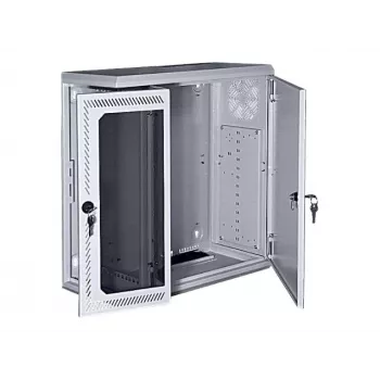 SCHWEITZER SYSTEMTECHNIK MultiFix 19-tolline seinakapp 3U 48,3 cm (19 inch) helehall RAL 7035