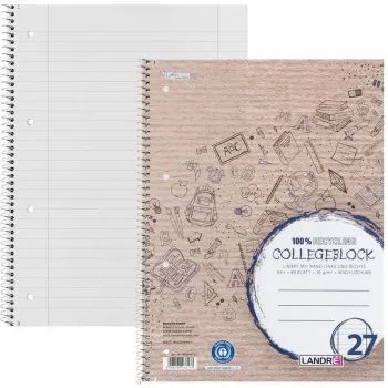 Landré Collegeblock Recycling DIN A4 Lined 80 Sheets
