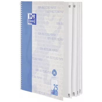 Oxford College Block A4+ 80 lehte joonitud 4-auguline valge 90 g/m²